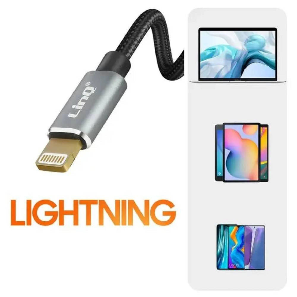Trade Shop - Microfono Lavalier Lightning Suono Omnidirezionale A 360° Cavo 2 Metri Lt3542m -