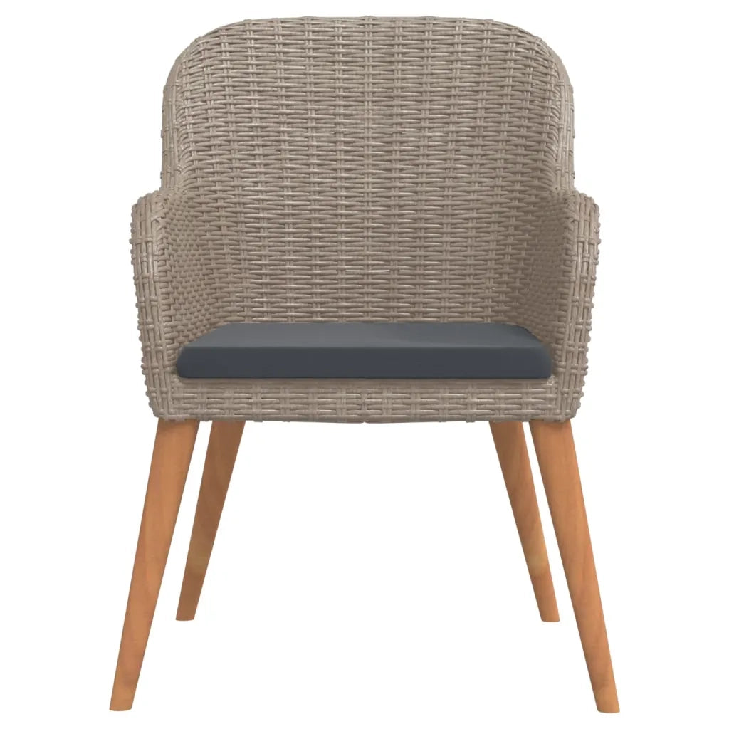 Set da Pranzo da Giardino 5 pz con Cuscini Marrone 3099525