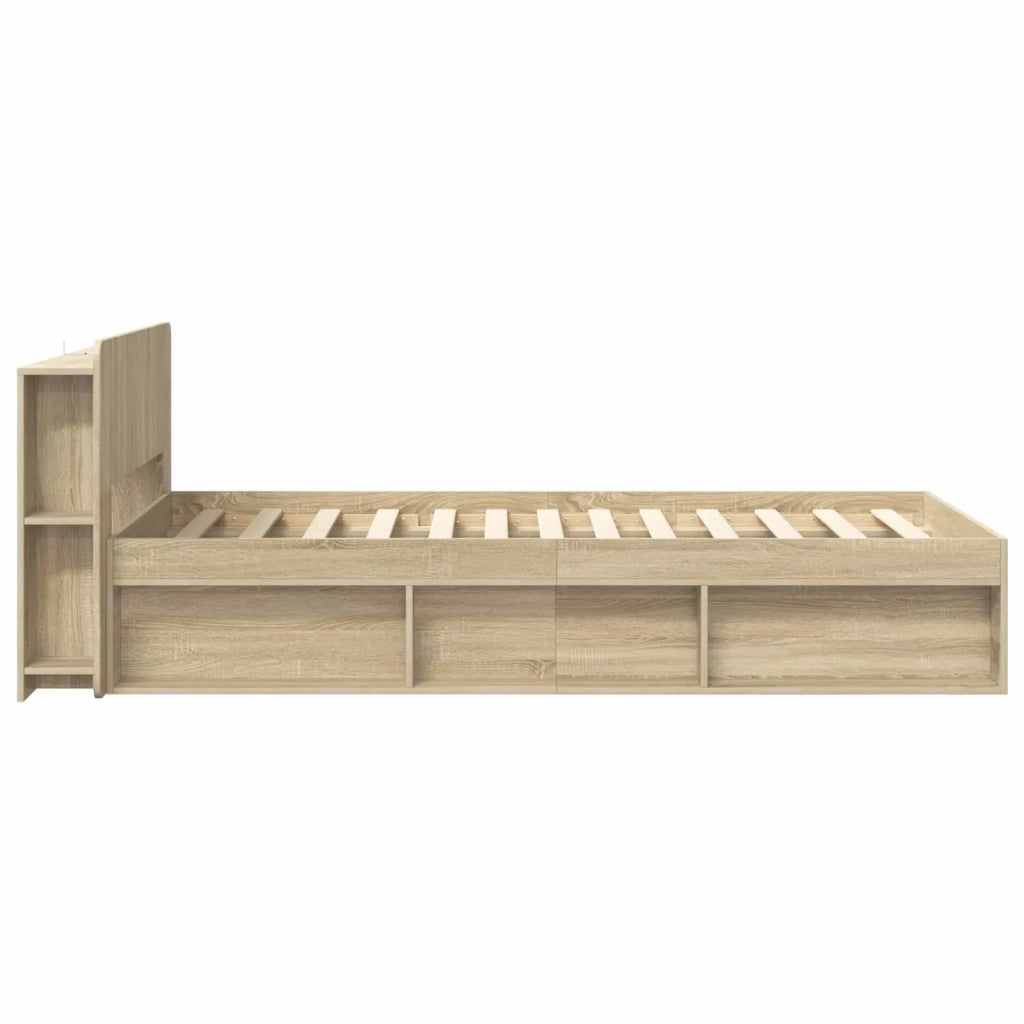 Telaio del letto con storage Rovere Sonoma 75 x 190 cm 3433318