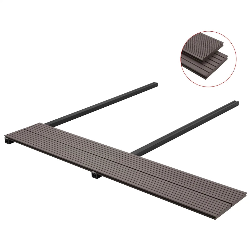 Pavimento da Deck 90 pcs Marrone Scuro WPC 3444757