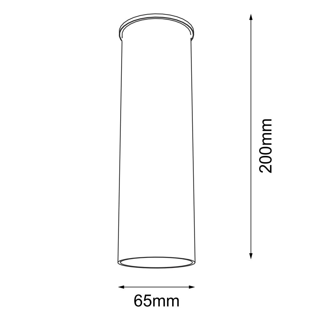 Faretto soffitto nero cilindro 20cm GU10 10W Shilo