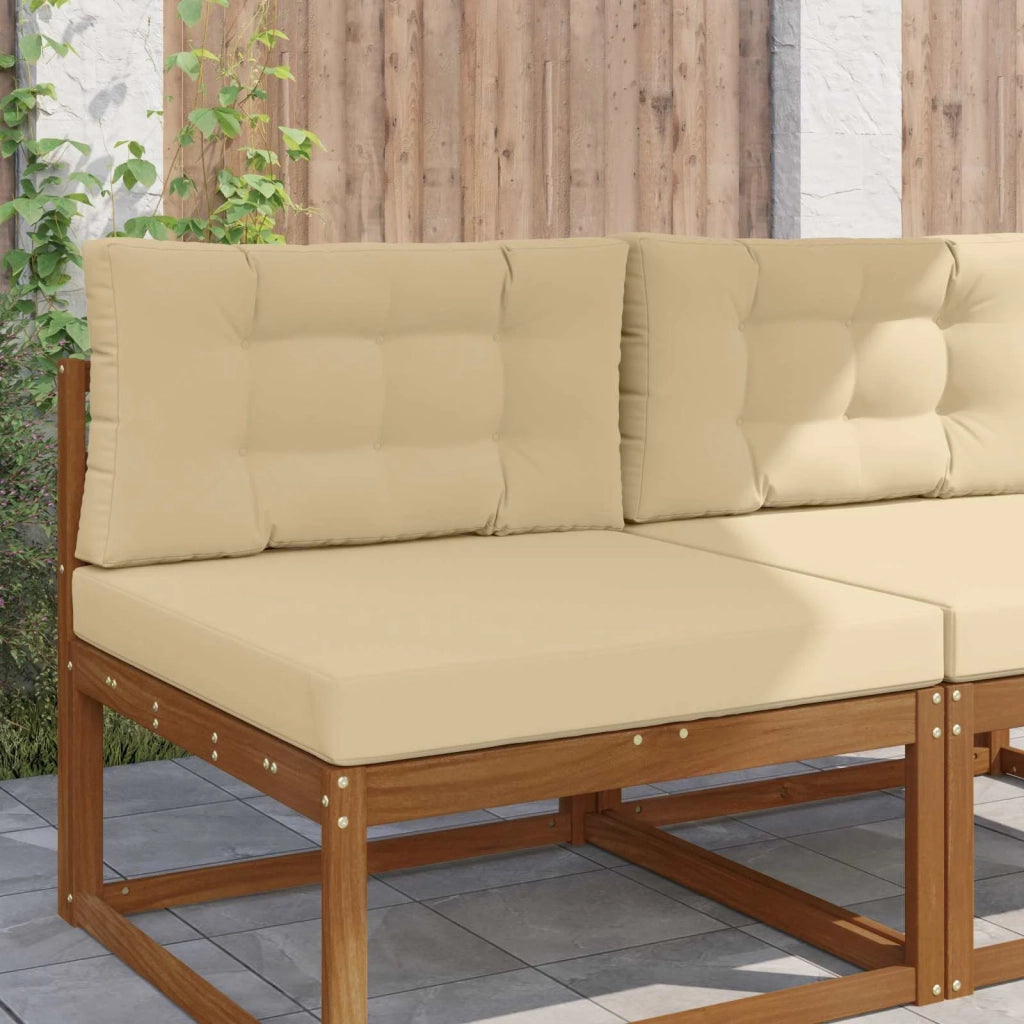 Cuscino per divano da esterno 2 pcs Beige Poliestere 900849
