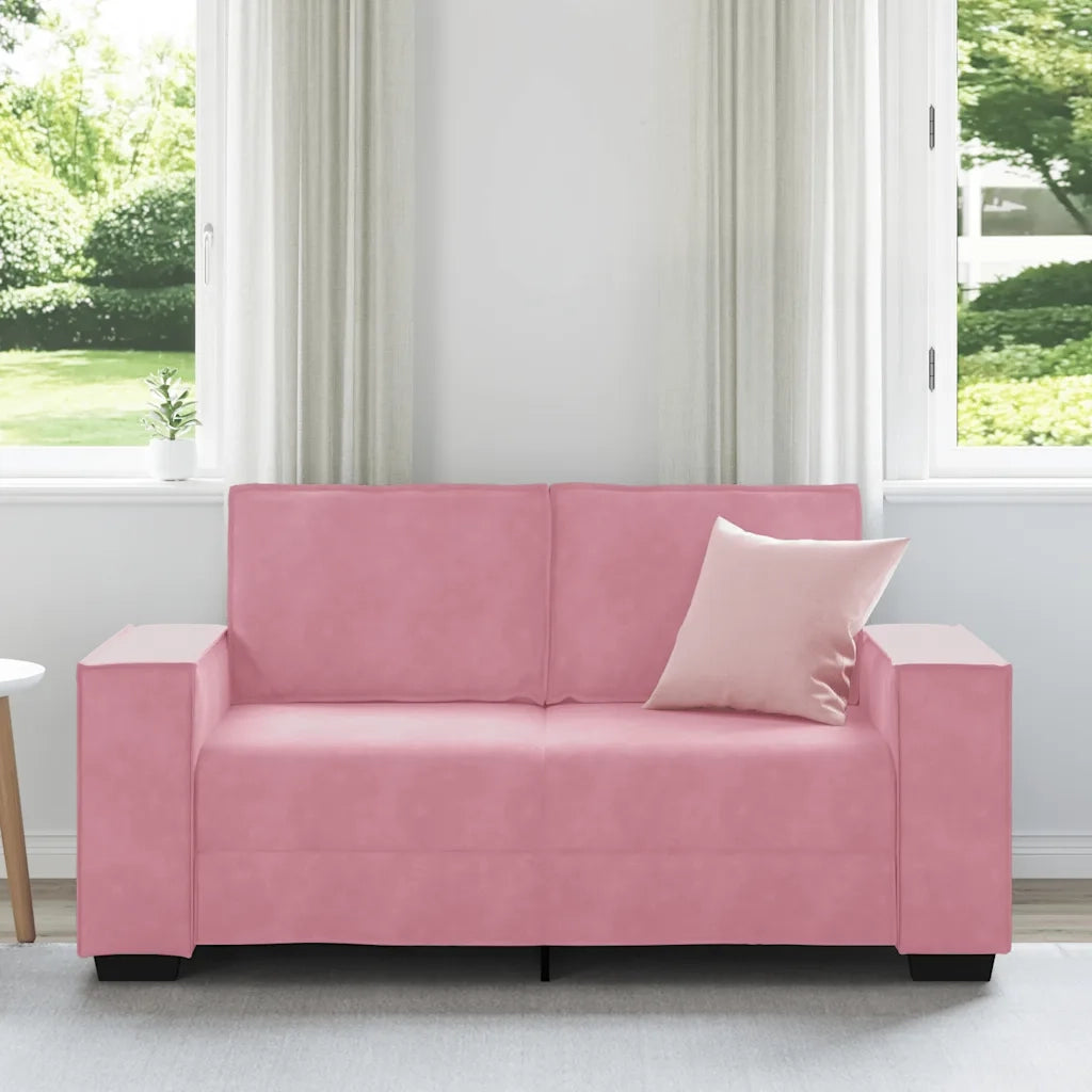 Divano a 2 Posti-Sofa 2 Posti Rosa 120 cm in Velluto 488279