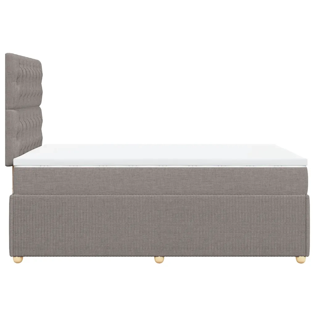 Giroletto a Molle con Materasso Tortora 120x200 cm in Tessuto 3292034