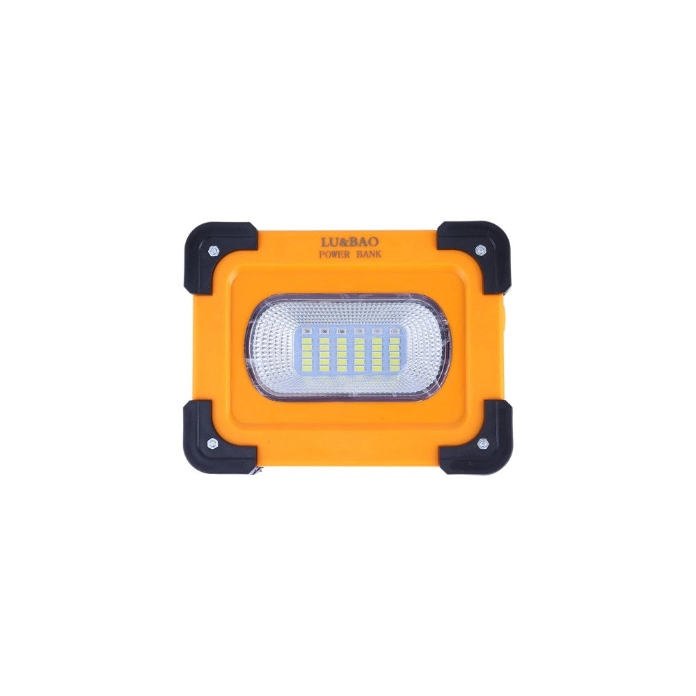 Trade Shop - Faro Luce A Led Spotlight Ricaricabile Con Pannello Solare Portatile 30w 1500lmn -