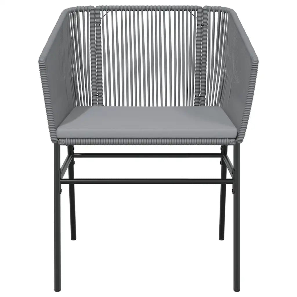 Set da Pranzo da Giardino 5 pz con Cuscini Polyrattan Vetro 3334529
