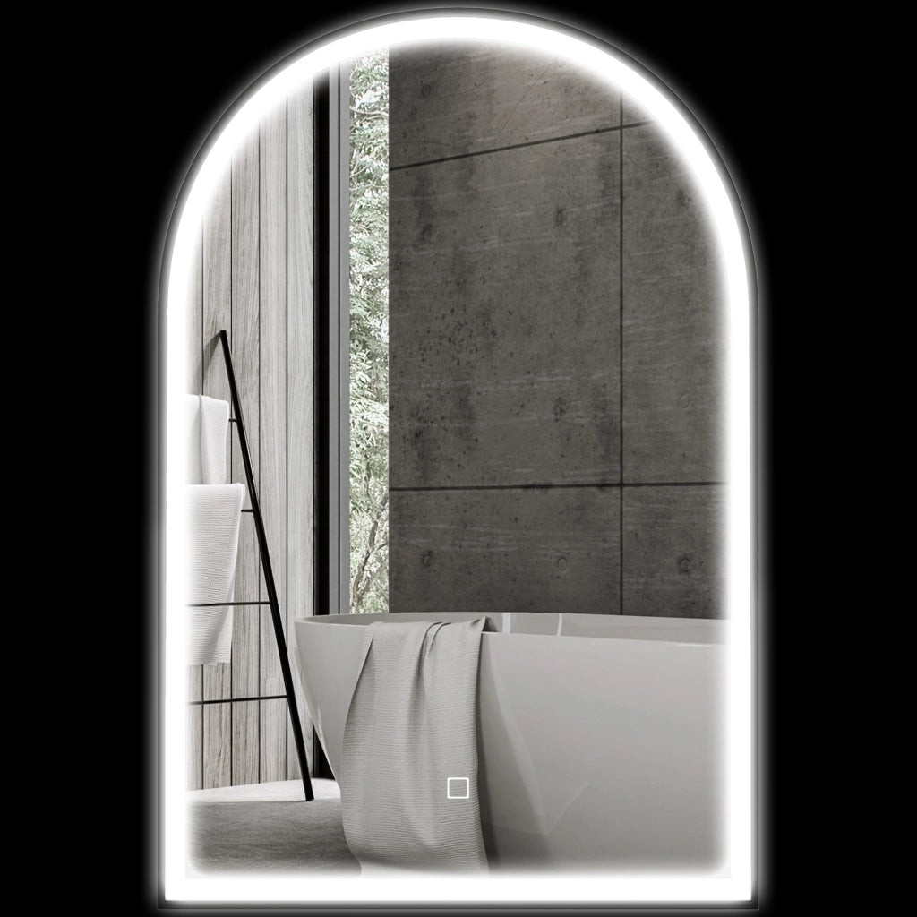 Specchio LED da Bagno ¨C zephmum ¨C 90x60cm Bianco Grigio Nero