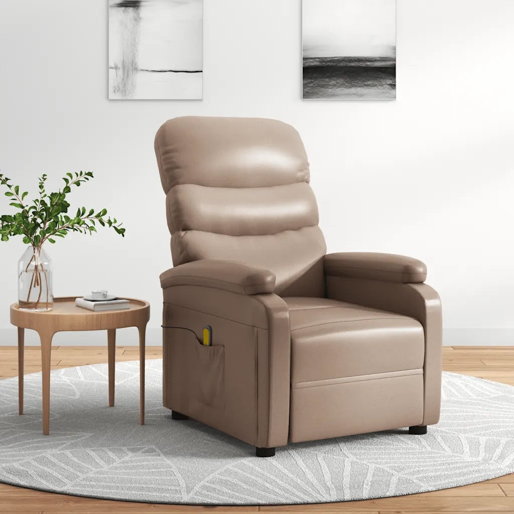 Poltrona Massaggiante Cappuccino in Similpelle 342699