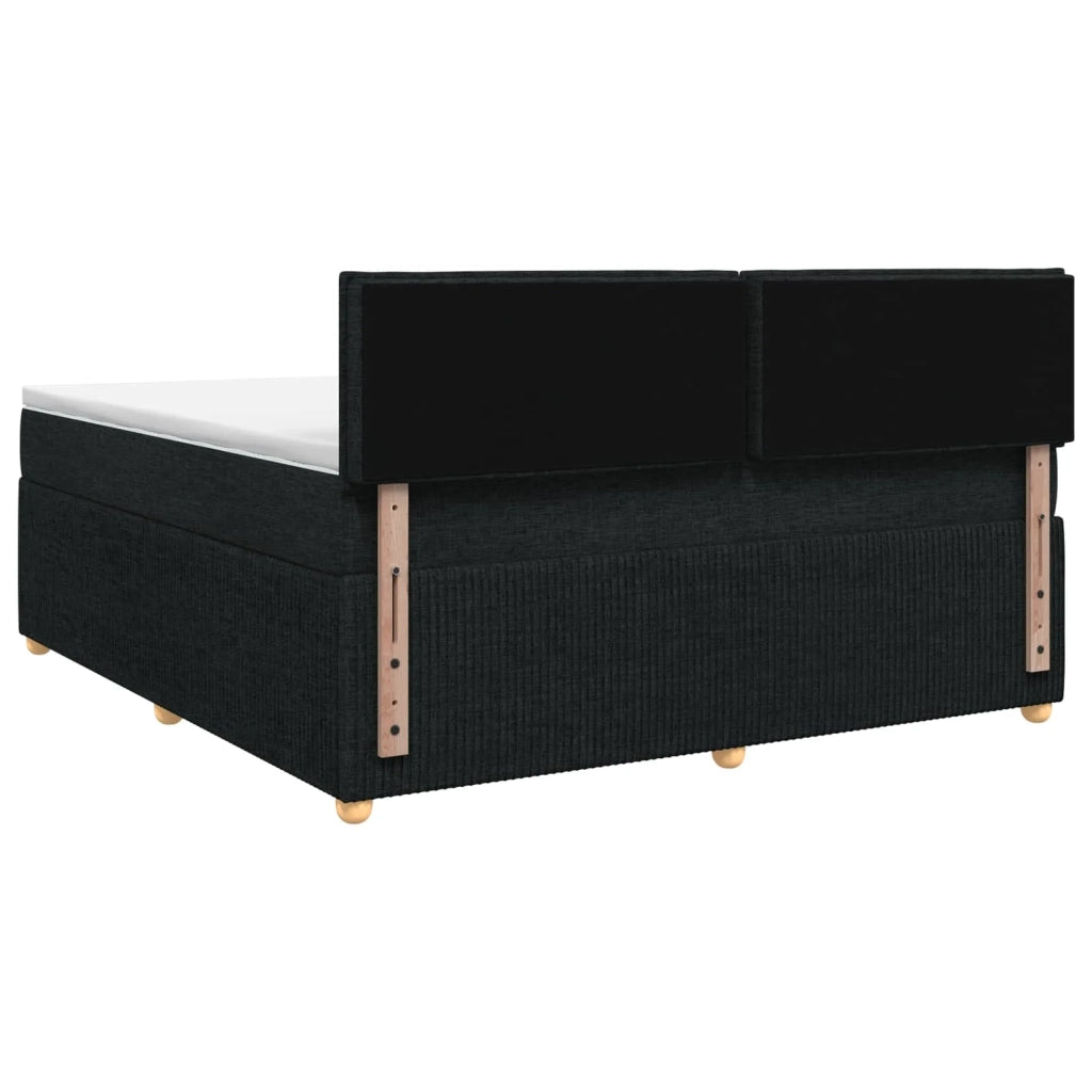 Letto box spring con materasso Nero 140 x 200 cm Tessuto 3452941