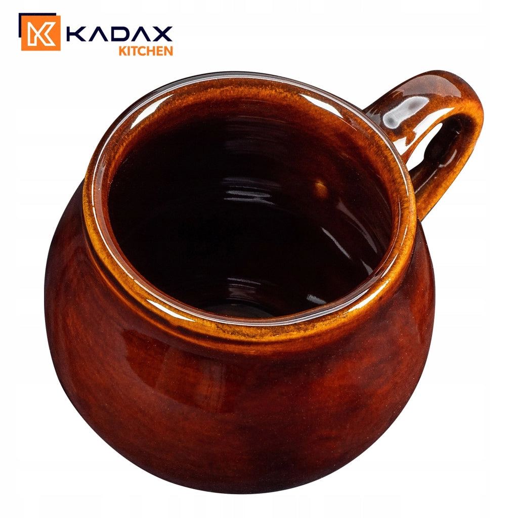 Set regalo di 2 tazze da vin brulé KADAX da 300 ml in gres.
