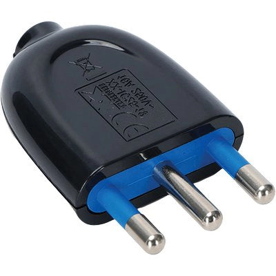SPINA MOBILE AIGOSTAR - NERO 2P+T 16A- 12 pezzi