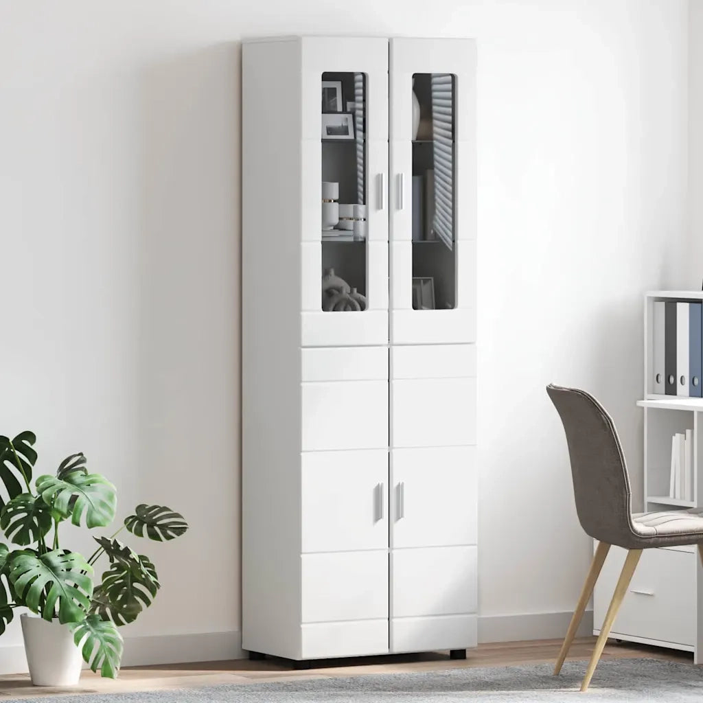 Credenza FLORIN Bianco 60 x 35 x 182 cm Legno multistrato