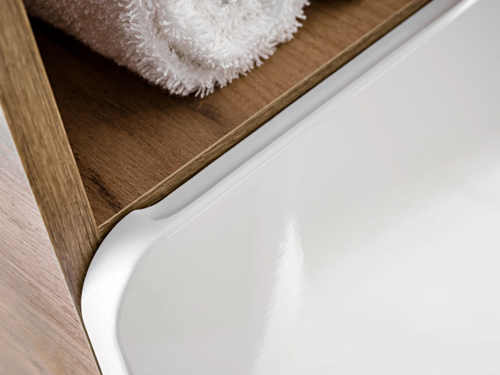 Mobile sottolavabo 80 cm 2 cassetti Aruba White 80 x 59 x 46 cm