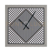 OROLOGIO PICCOLO DECOR 35X35 DISEGNO BASIC IN CRISTALLO ACRILICO DECORATO