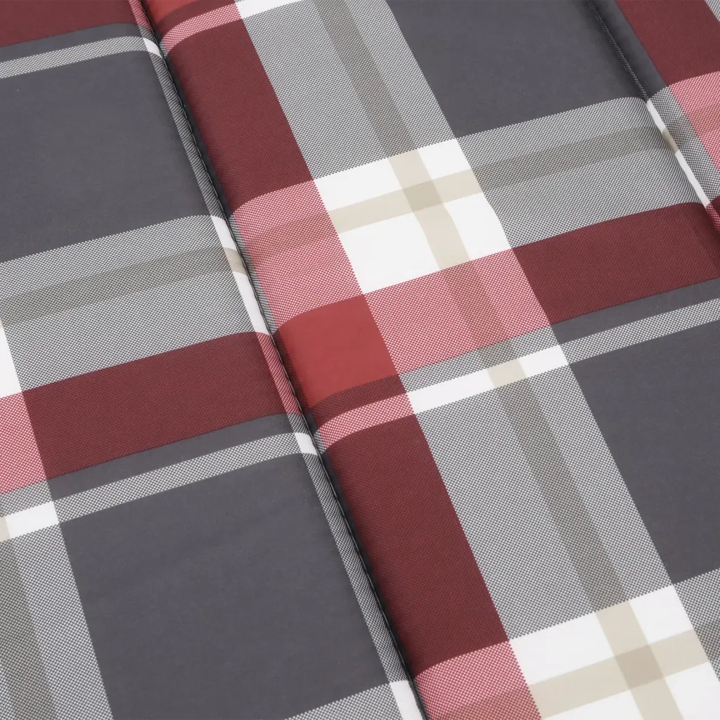 Cuscino per sedie | Cuscino per Lettino a Quadri Rossi 200x70x3 cm Tessuto Oxford