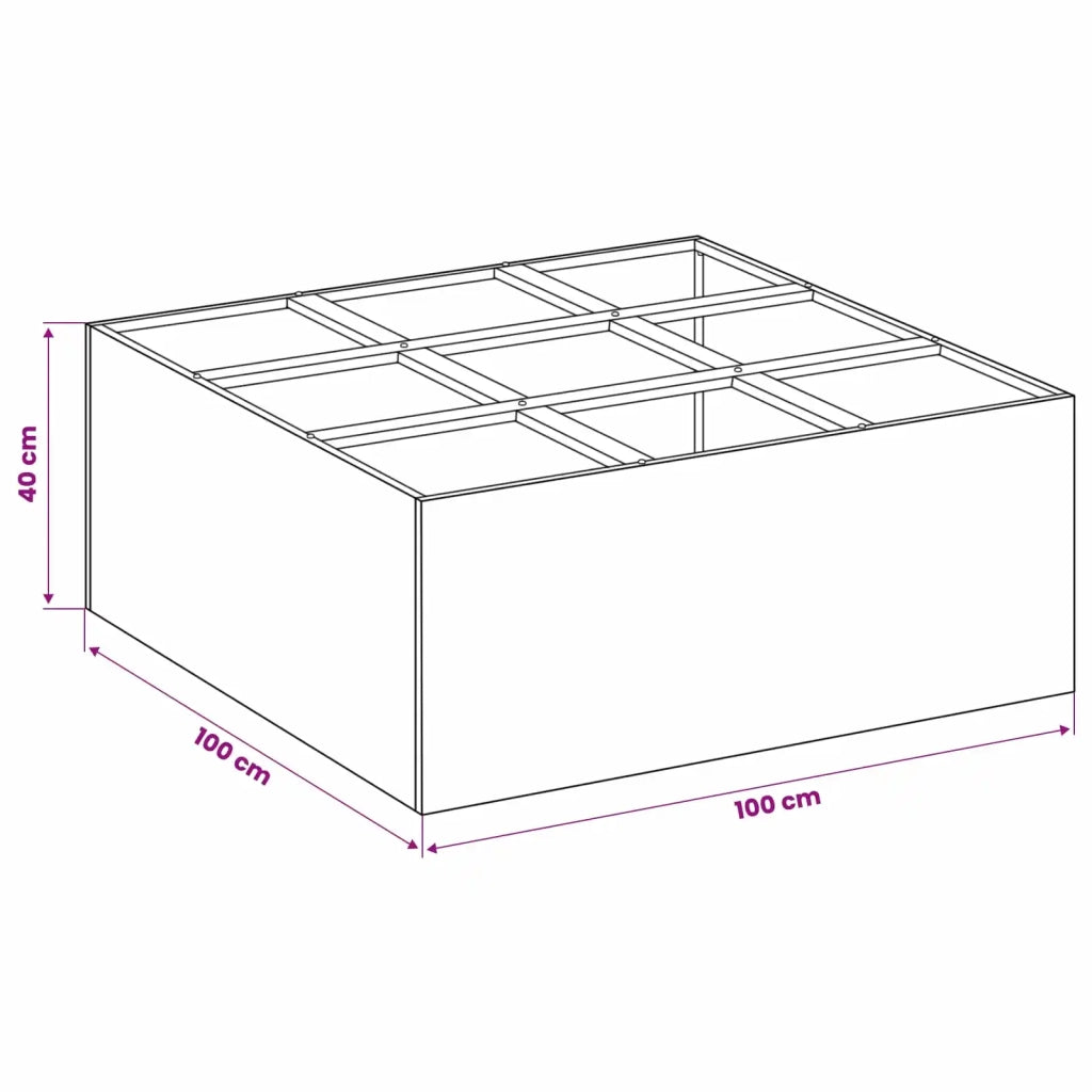 Vaso da giardino Bianco 100 x 100 x 40 cm 8005751