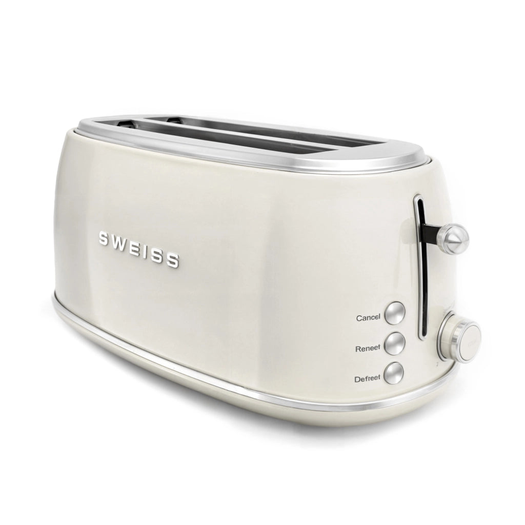 Tostapane vintage SWEISS GRV8 fette extra-large 38mm, 1500W, beige