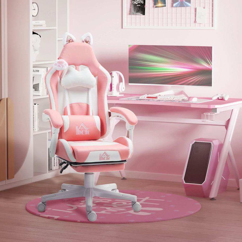 Sedia da Gaming con Schienale e Braccioli ¨C zephmum ¨C Rosa