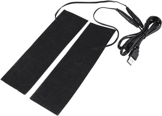 Mat di Riscaldamento per Piedi USB - Elemento di Riscaldamento in Fibra di Carbonio Nera - 5V