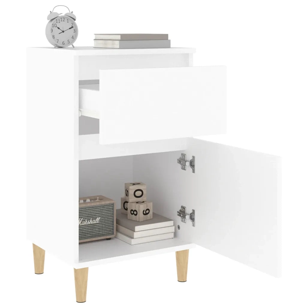 Comodino | Armadio da Notte | Mobiletto da notte Bianco 40x35x70 cm