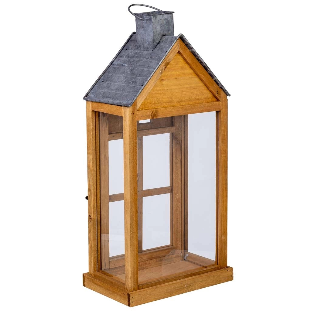 Lanterna in legno 25x15x53h cm