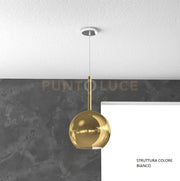 SOSP. BIANCO 1 LUCE MEDIA ORO 1155BI-SM-OR