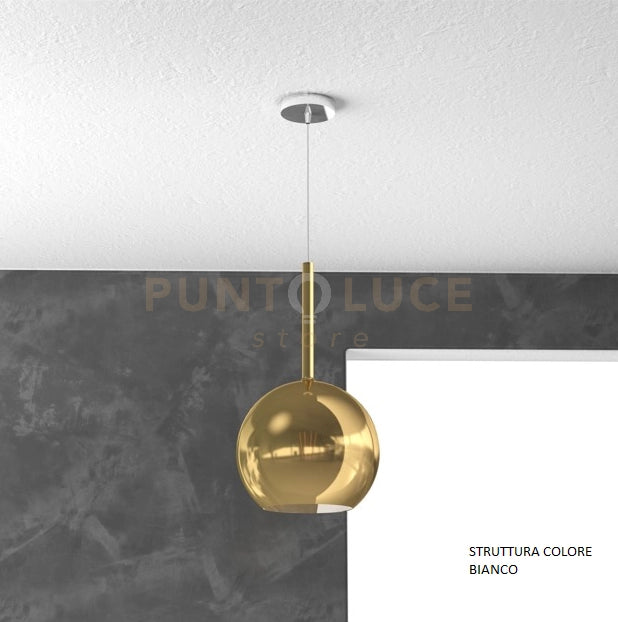 SOSP. BIANCO 1 LUCE MEDIA ORO 1155BI-SM-OR