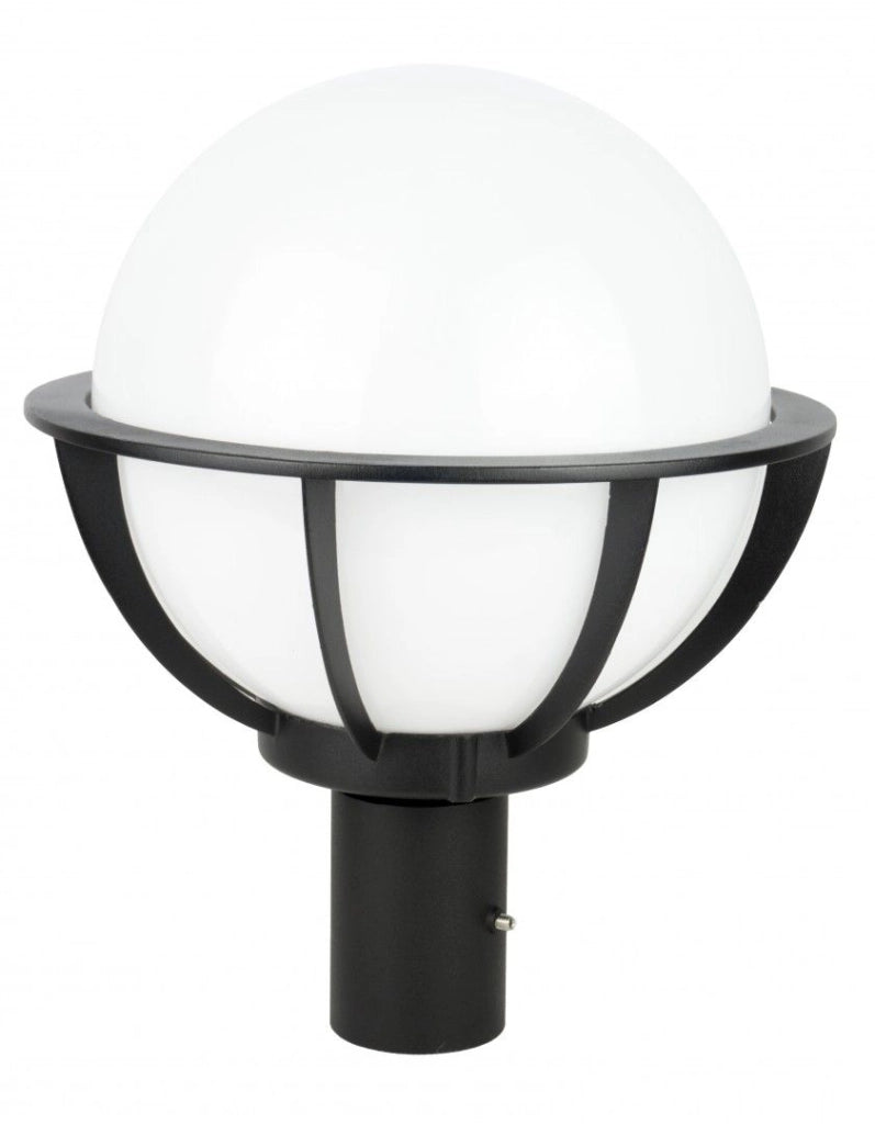 Lampione giardino 130cm globo 25cm E27 nero IP43 SU-MA