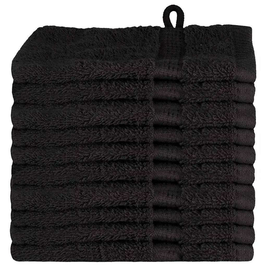 Asciugamano per Ospiti SOLUND 10 pcs Nero 15 x 21 cm 550 gsm 137418