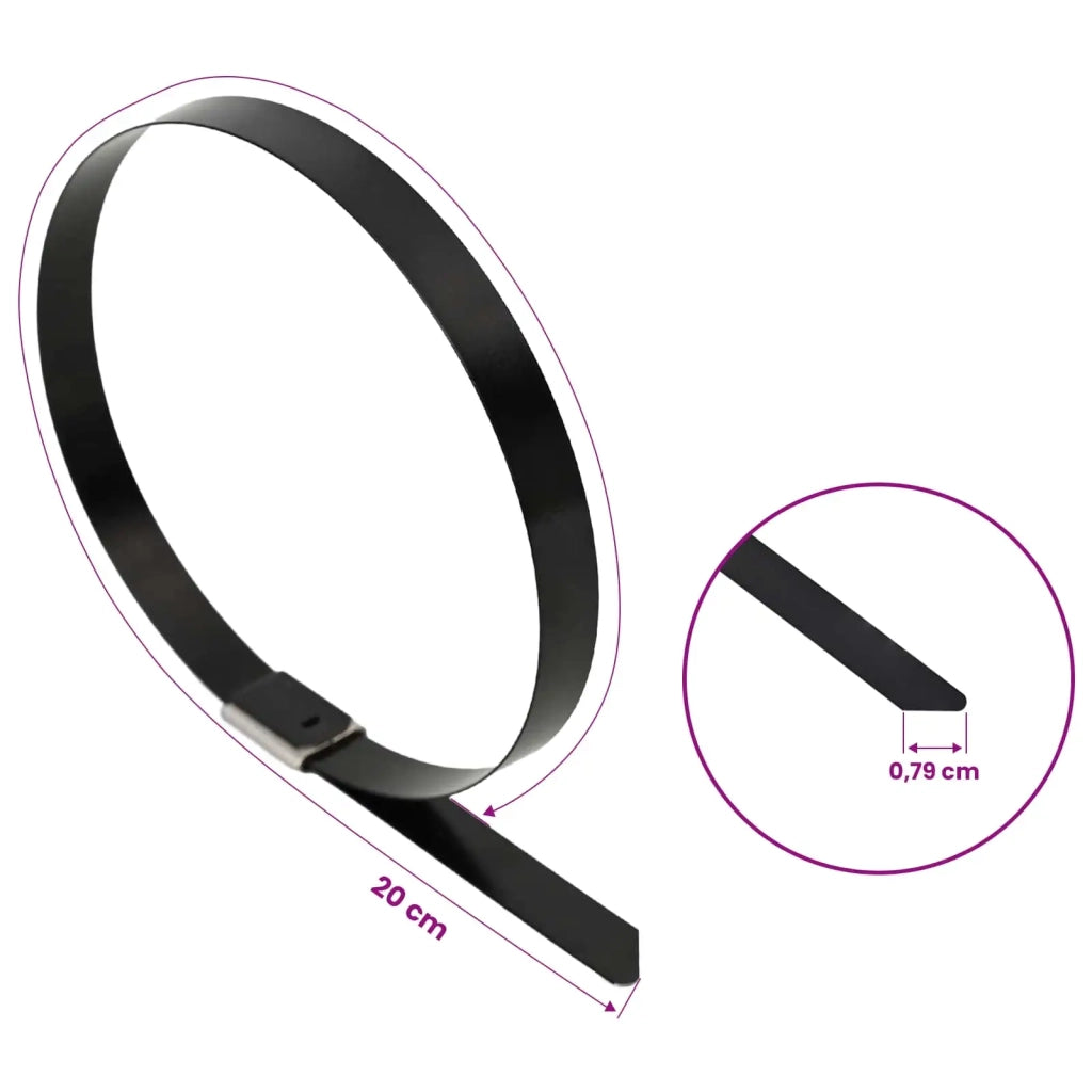 Fascetta per Cavi 50 pz 7,9 x 200 mm Nero 42029358