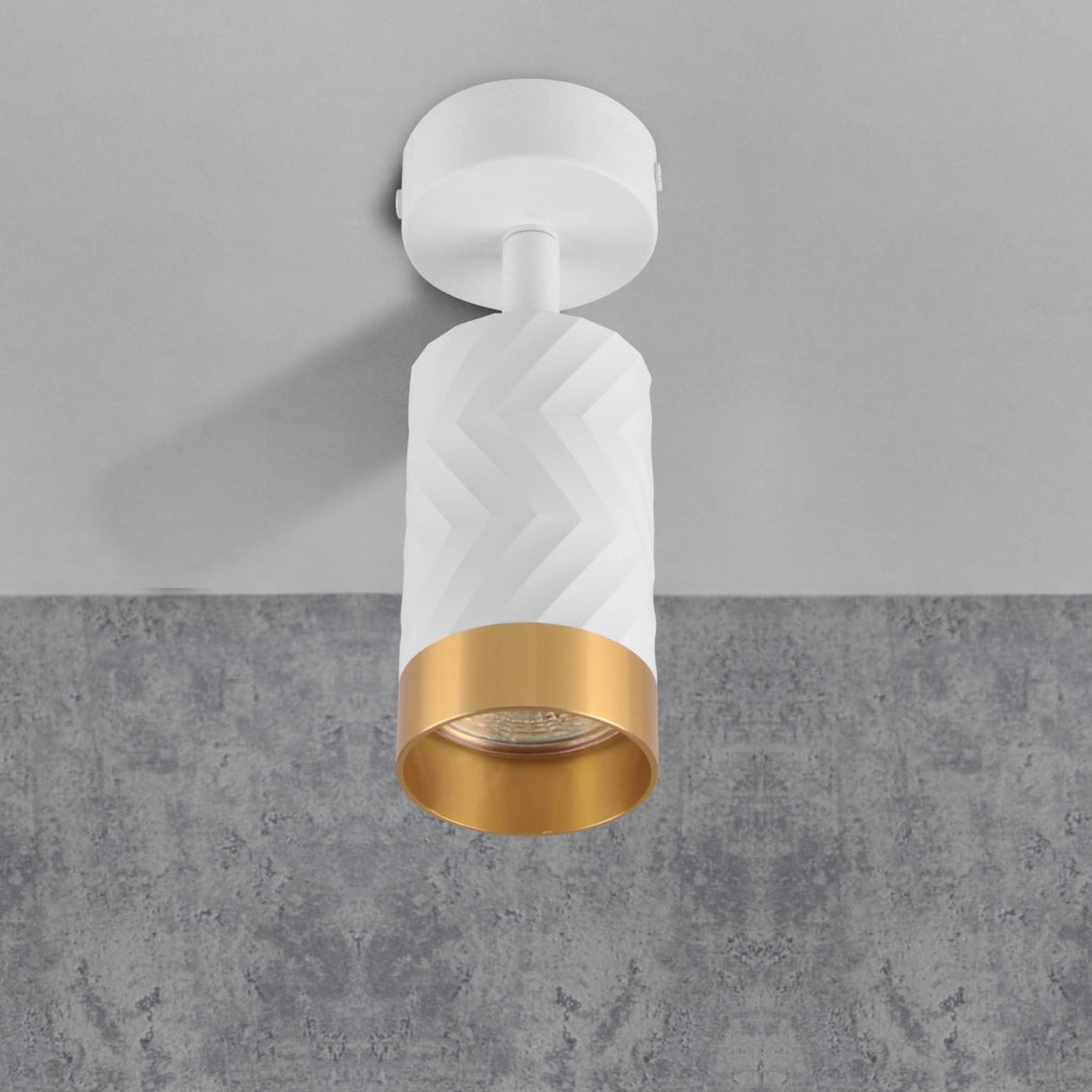 Faretto parete/soffitto Polux ARRAS bianco oro GU10 orientabile