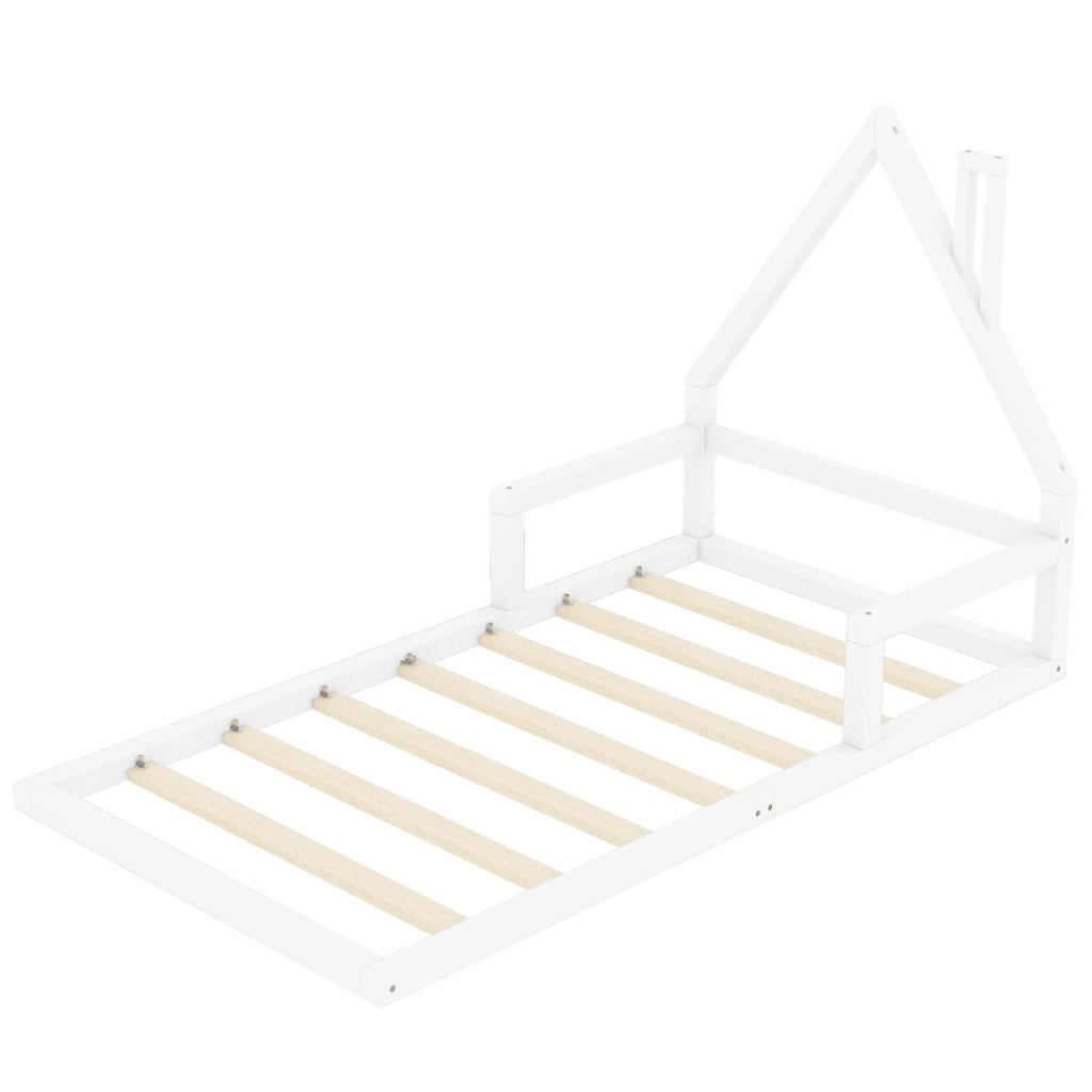 Letto Singolo per Bambini in Pino Massello Bianco ¨C MINIMAL ¨C 90x200