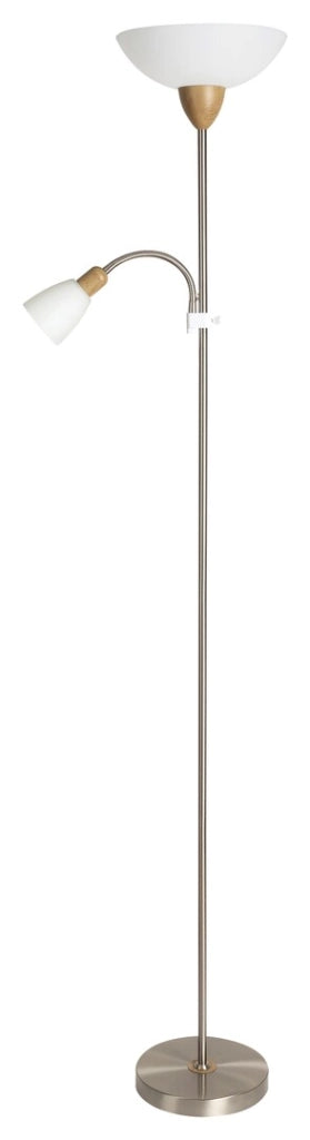Lampada da terra Diana Rabalux cromata 2 luci E27+E14