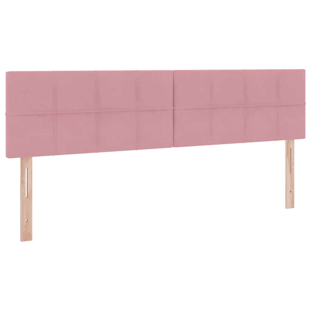 Letto con contenitore e LED con led Rosa 160 x 200 cm Velluto 3371408