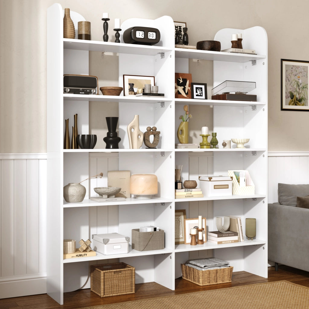 LIBRERIA 160 x 135 x 25 cm Bianca a 5 ripiani aperti