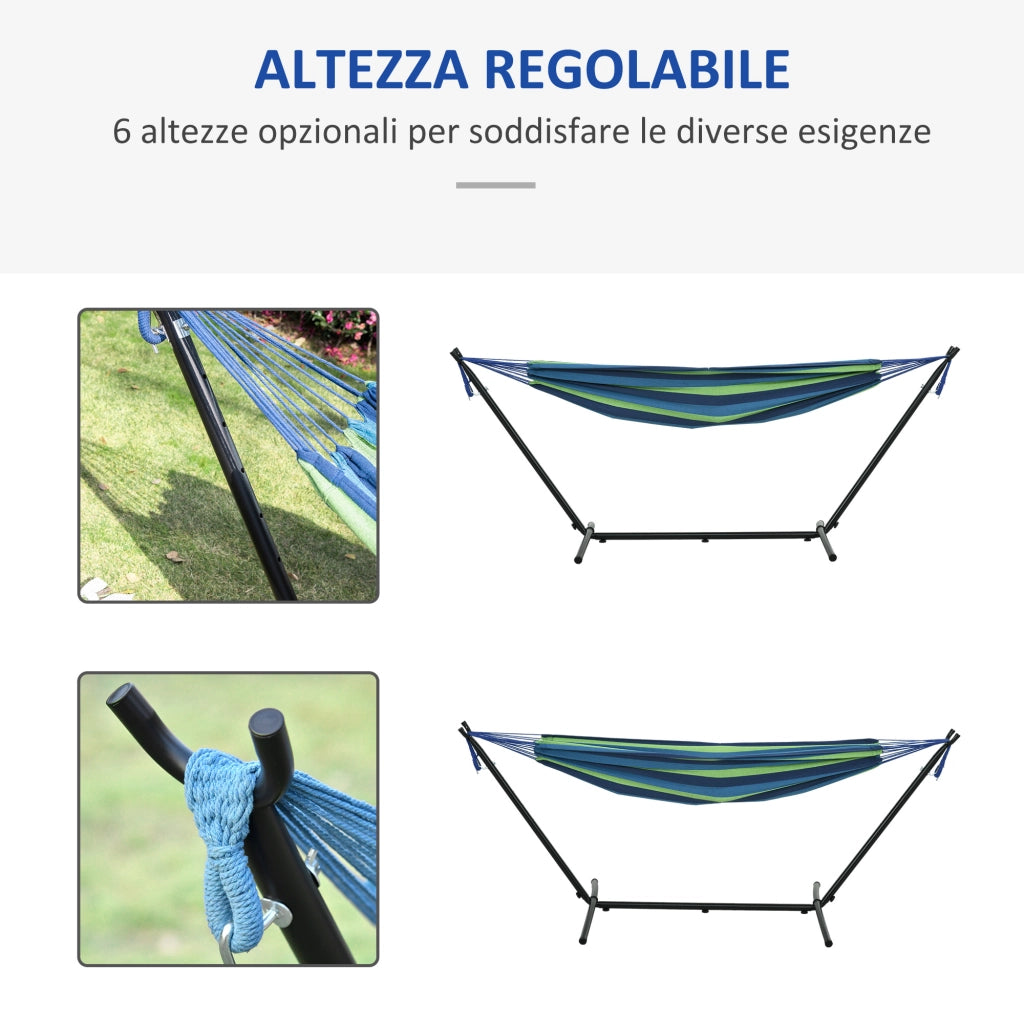 Amaca Autoportante con Supporto e Borsa ¨C Xylo ¨C Verde 298x117x105 cm