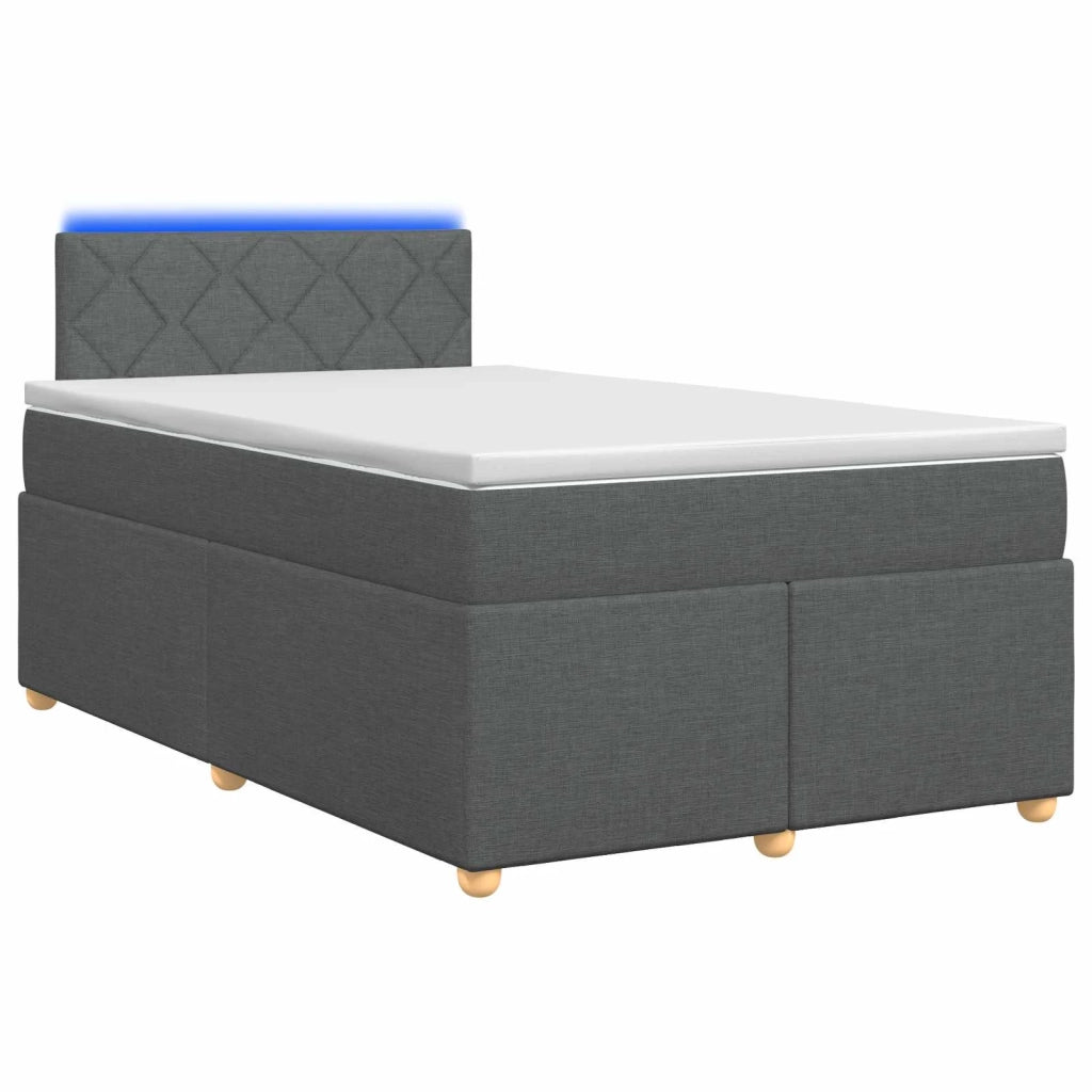 Letto box spring con materasso Grigio Scuro 120 x 190 cm 3452381