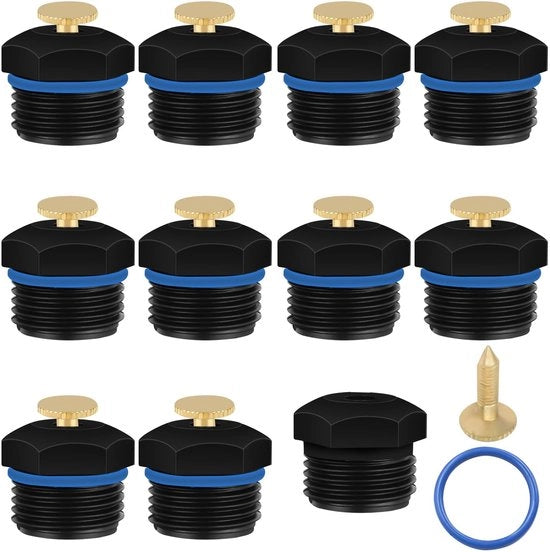 Spruzzatore a Goccia 10 Bocce - Testa di Aspirazione Vernebulizzante - Estensibile 360 Gradi - Irrigazione Giardino - Annaffiatura Prato - Bocchetta in Rame - Aspiratore per Giardino