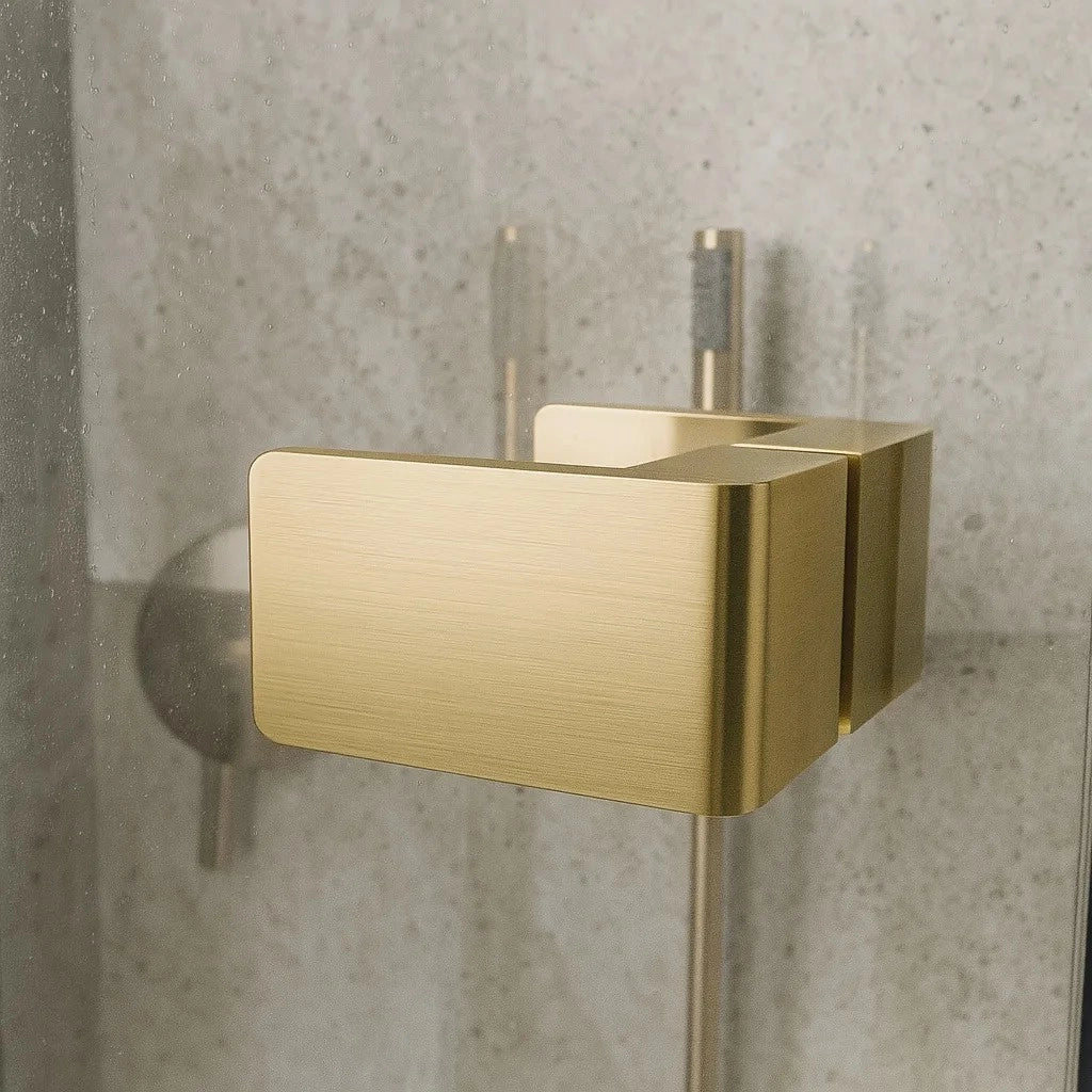 Cabina Doccia Rea Atlas 80x100 Brush Gold sinistra