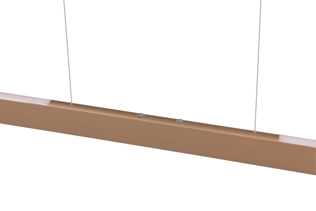 Lampada a sospensione LED a bi-emissione, metallo, caffè, L 100 cm, Helios