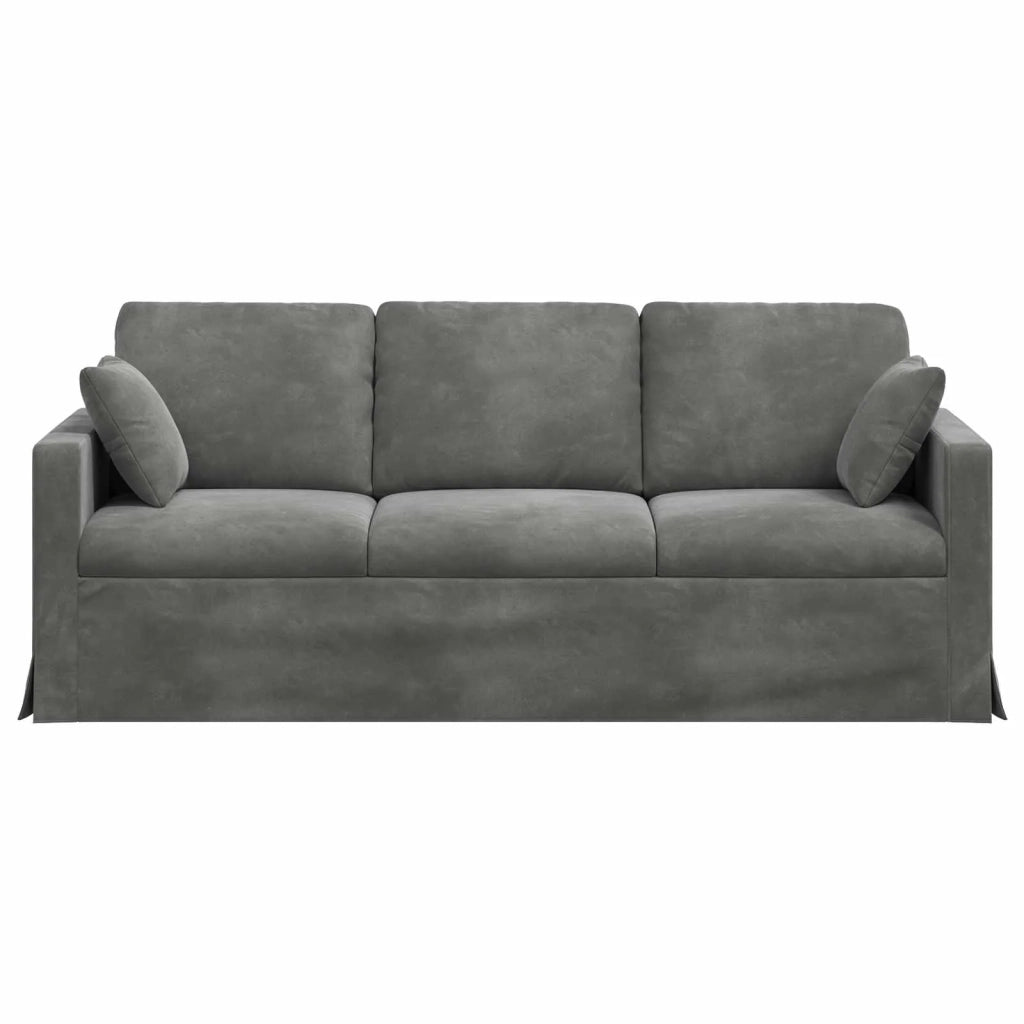 Divano Grigio scuro 198 x 78 x 80 cm Velluto 42024432