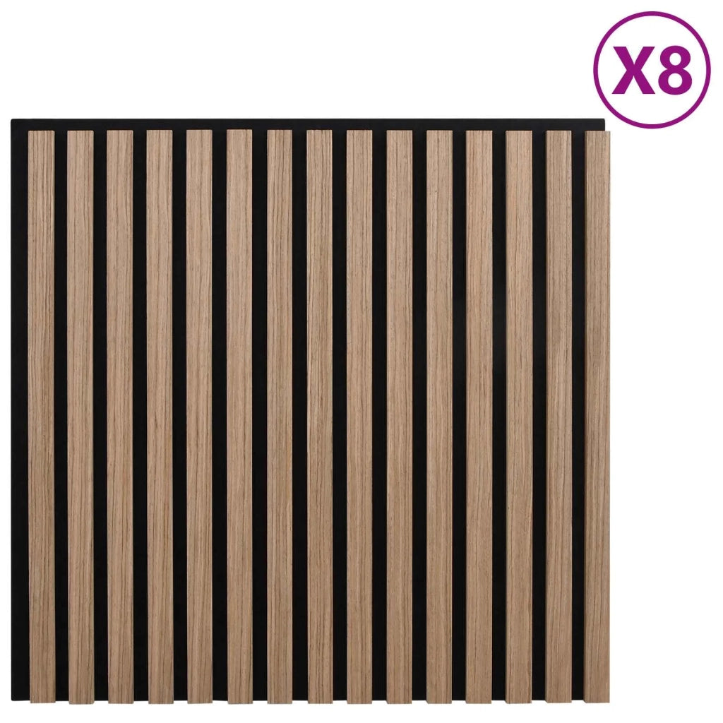 Pannelli da parete 8 pcs Marrone 60,5 x 60 cm 42046453