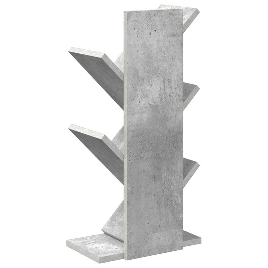 Libreria ad Albero 4 Ripiani 30 x 18 x 60 cm Grigio Cemento 8012367
