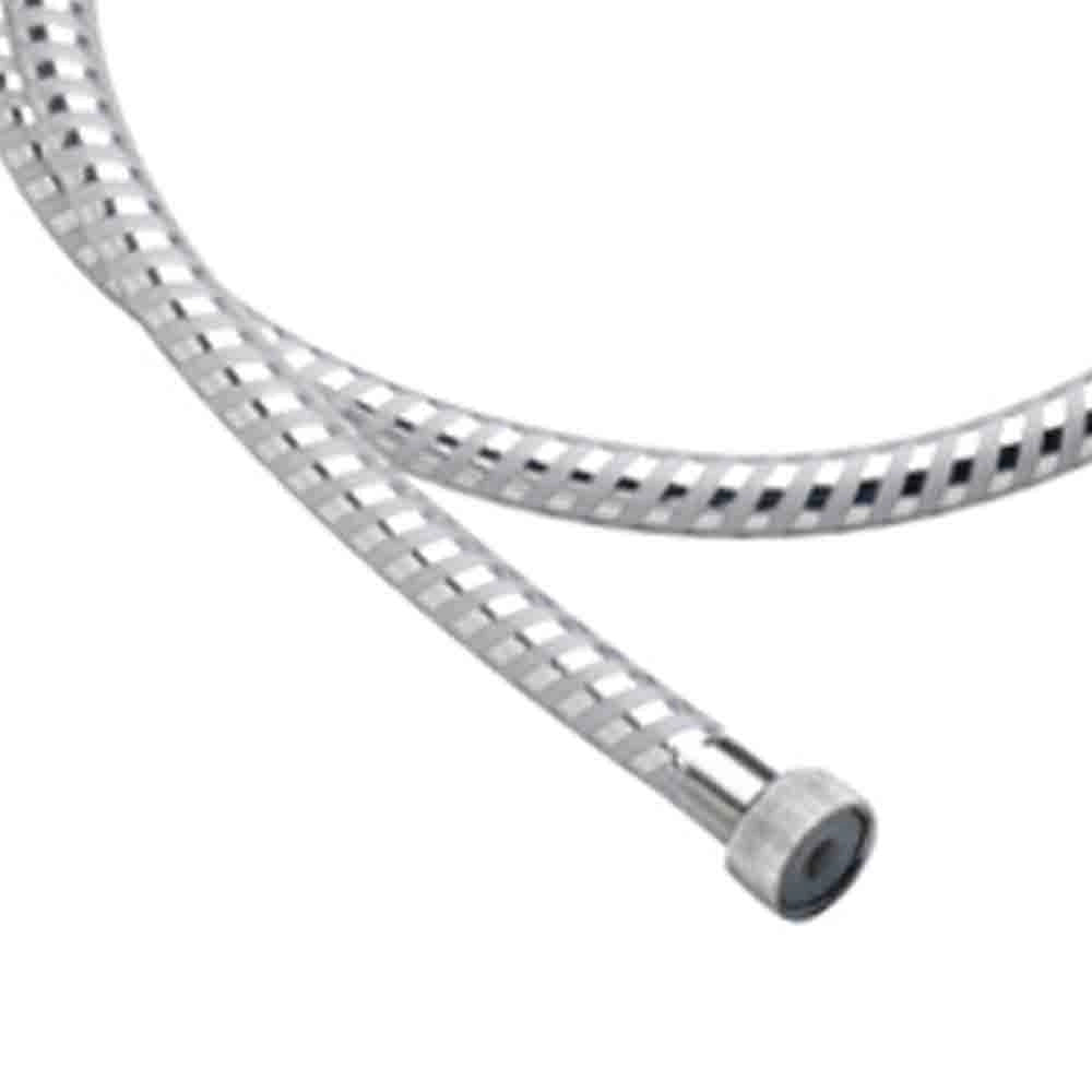Flessibile ''biflex'' per doccia in pvc doppia ghiera cromo-bianco 200 cm