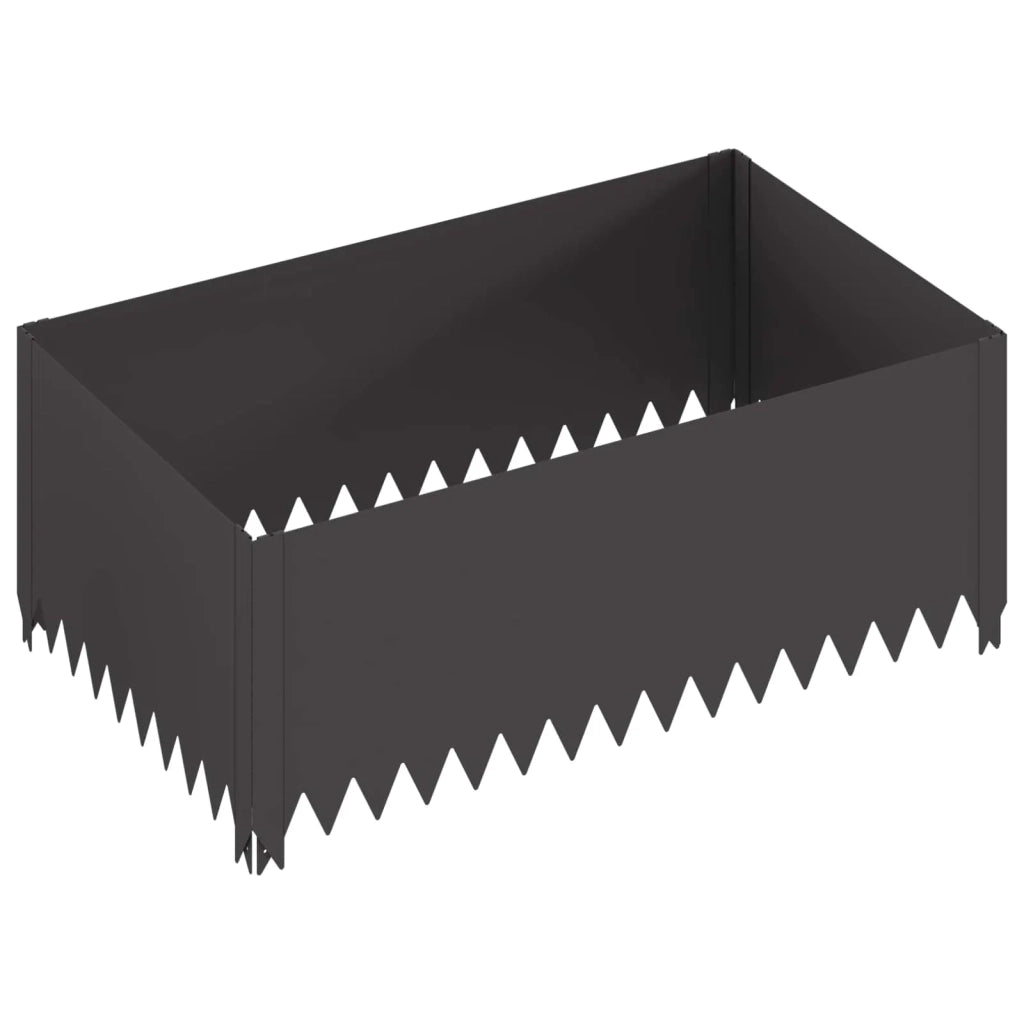 Bordura per Prato 100 x 60 x 35 cm Acciaio Nero 8008945