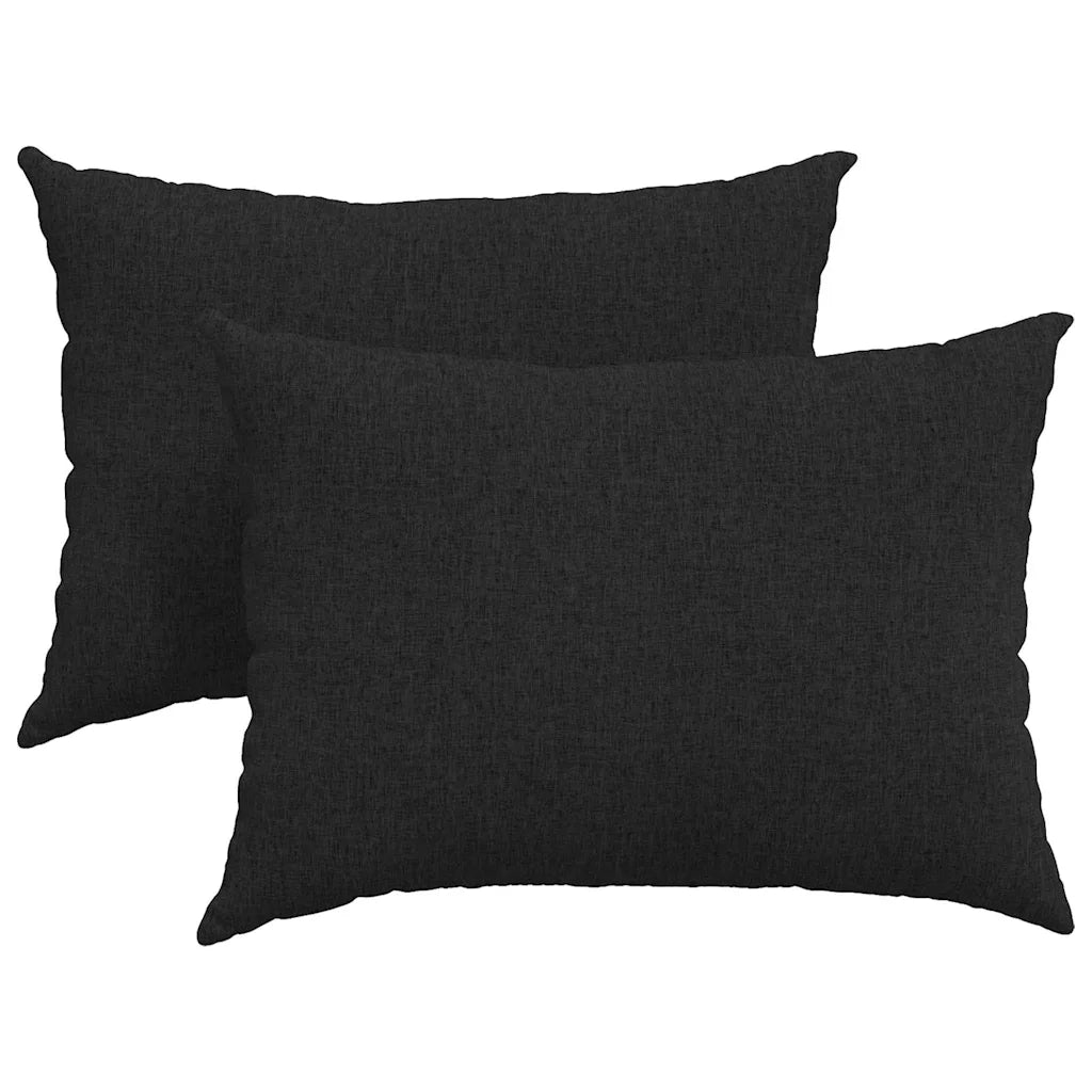 Cuscini da Divano 2 pcs Nero 70 x 50 cm Tessuto 42013741