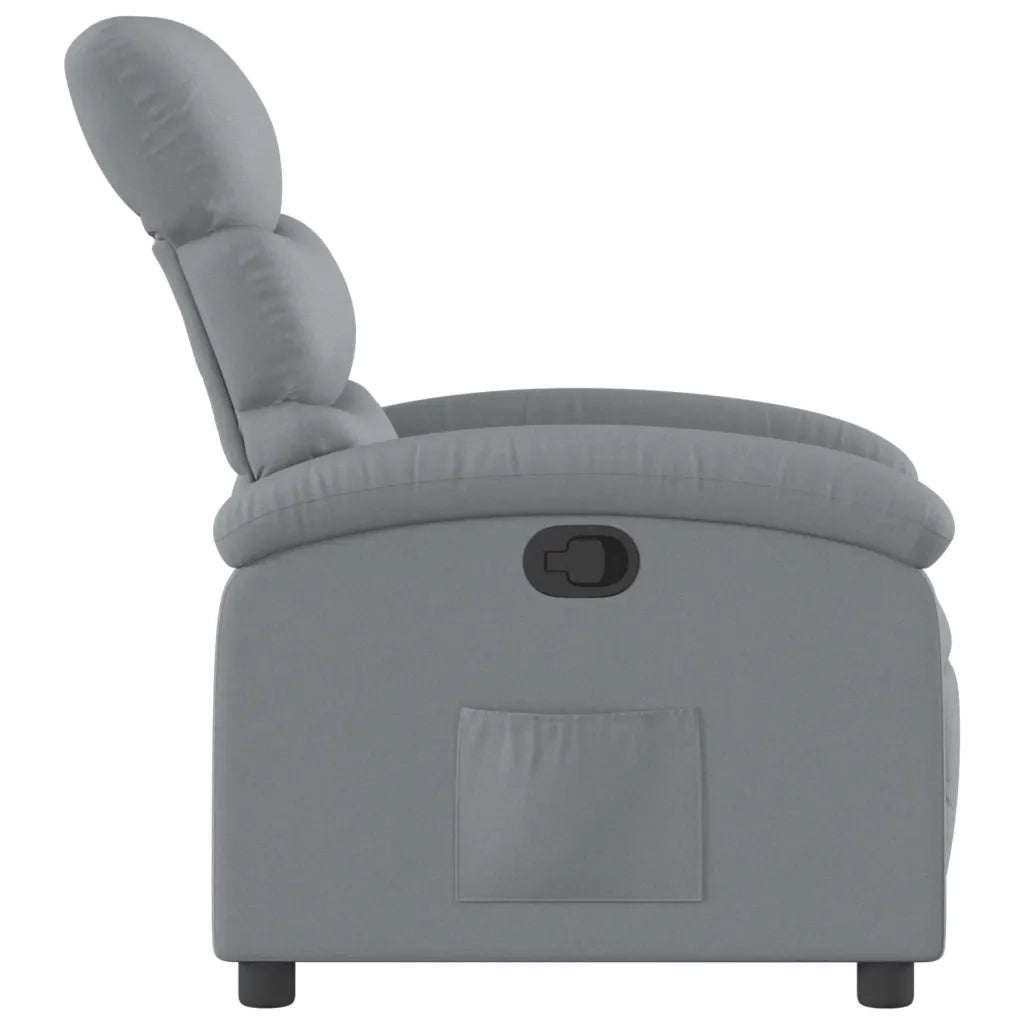 Poltrona reclinabile in Tessuto Grigio Chiaro 3205804