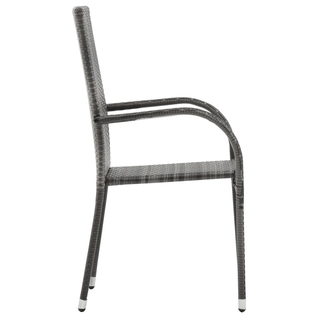 Set da Pranzo da Giardino 5 pz Grigio e Nero 3099409