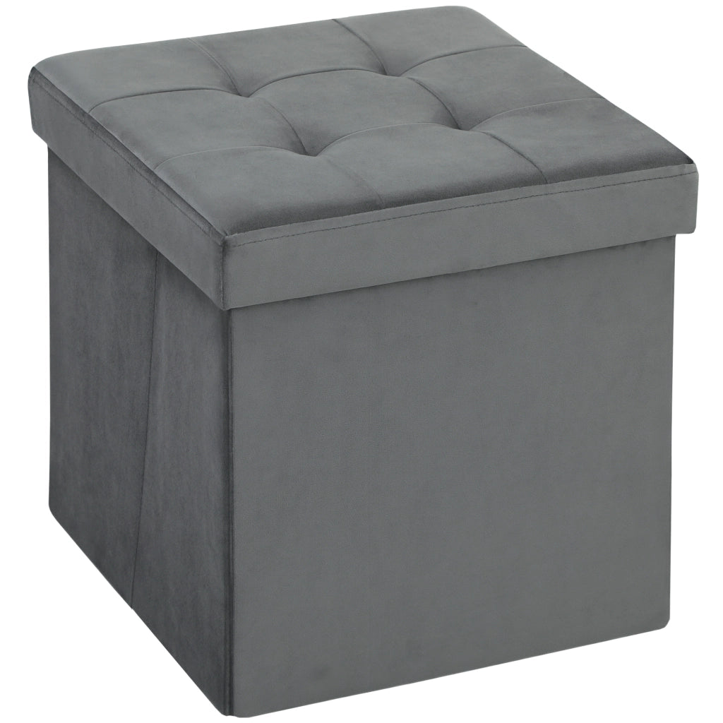 Sgabello ripiegabile con contenitore ¨C Minimal ¨C Grigio