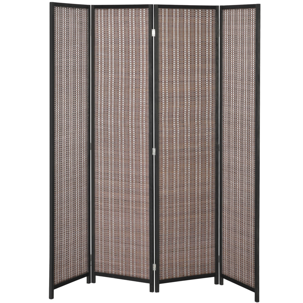 Paravento in legno ¨C Minimal ¨C 4 pannelli 180x180 cm marrone